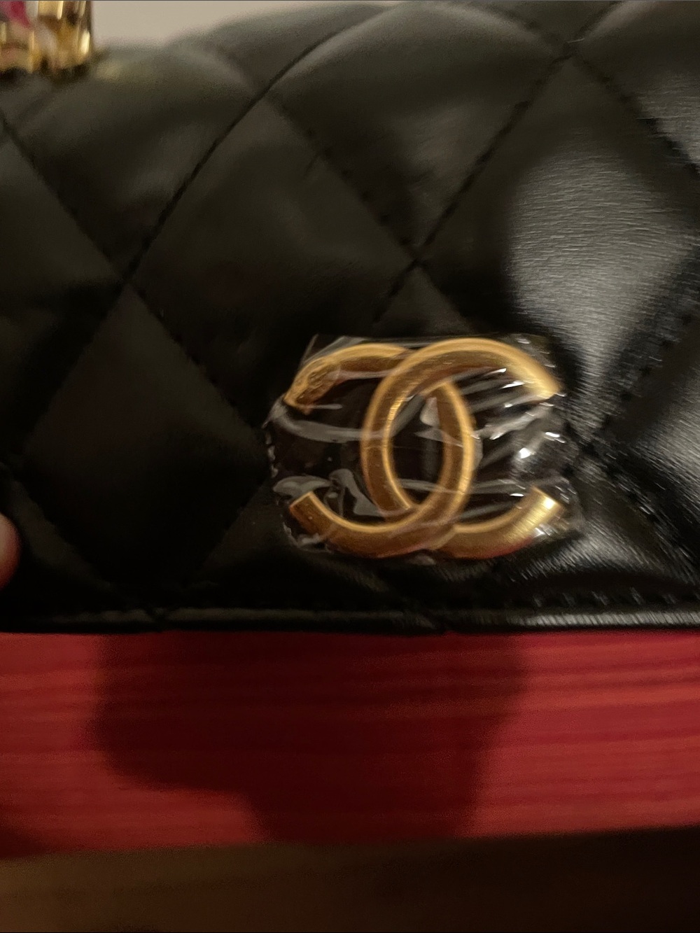 Beaute VIP Black Quilted Mini Top-Handle Bag with Gold Hardware - Picture 11 of 17